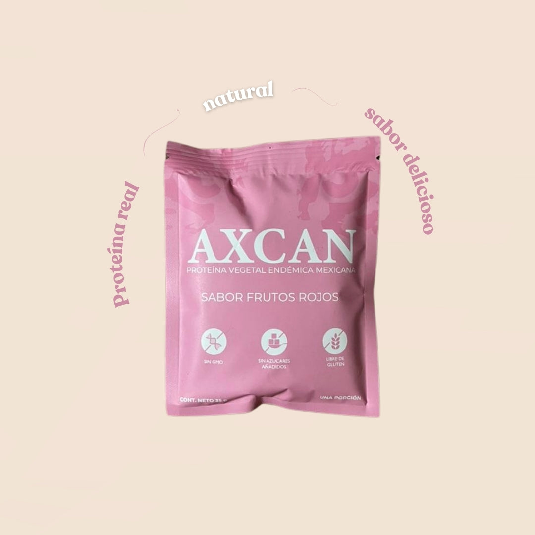 Sachets Proteína Axcan frutos rojos (caja con 8 piezas)